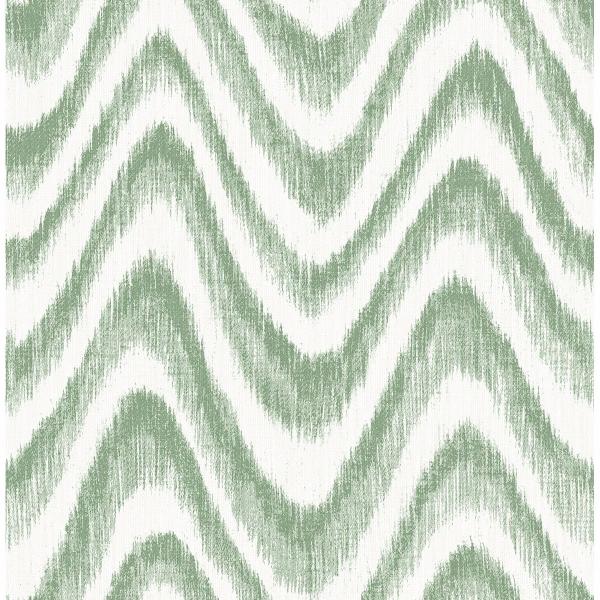a street prints Bargello Green Faux Grasscloth Wave Wallpaper
