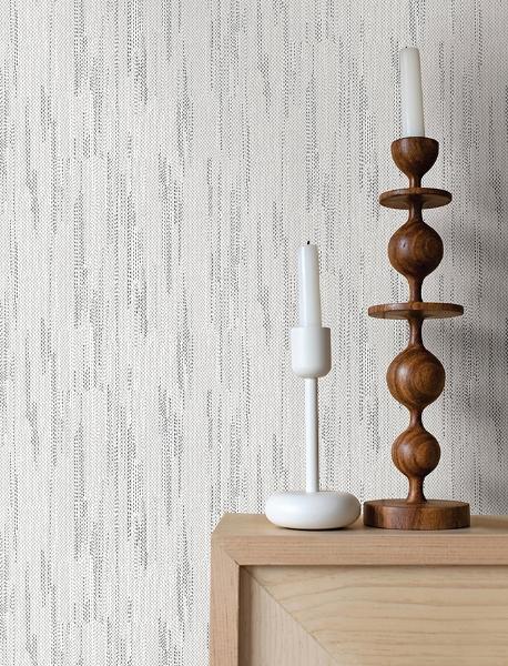 A Street Prints Baris Charcoal Stipple Stripe Wallpaper