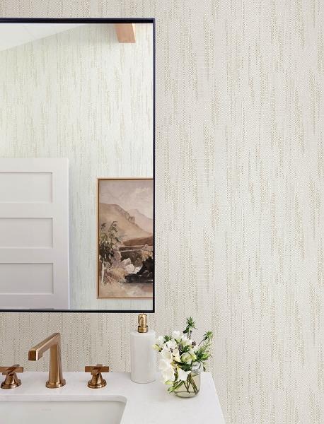 A Street Prints Baris Gold Stipple Stripe Wallpaper