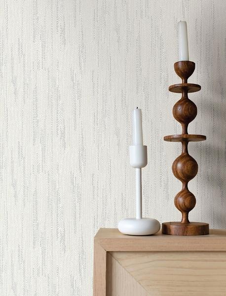 A Street Prints Baris Silver Stipple Stripe Wallpaper