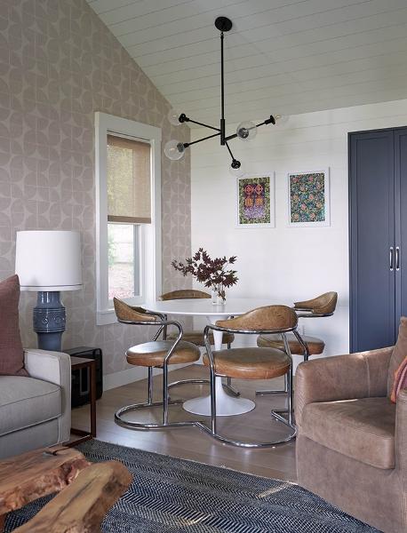 A Street Prints Baxter Bone Semicircle Mosaic Wallpaper