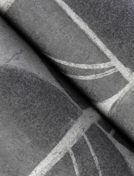 A Street Prints Baxter Charcoal Semicircle Mosaic Wallpaper