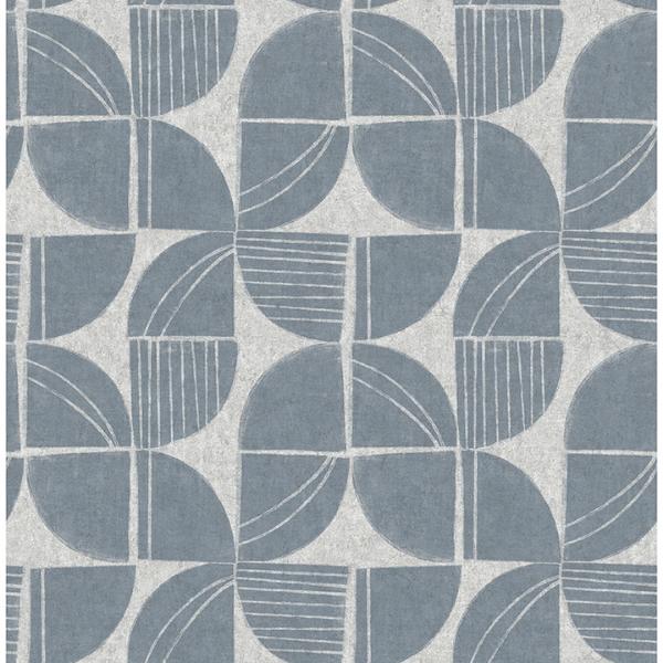 a street prints Baxter Denim Semicircle Mosaic Wallpaper