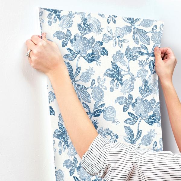 A Street Prints Beach Rose Blue Floral Fruits Wallpaper