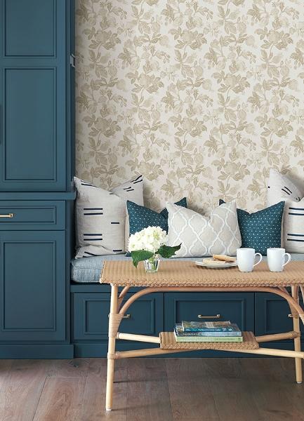 A Street Prints Beach Rose Champagne Floral Fruits Wallpaper