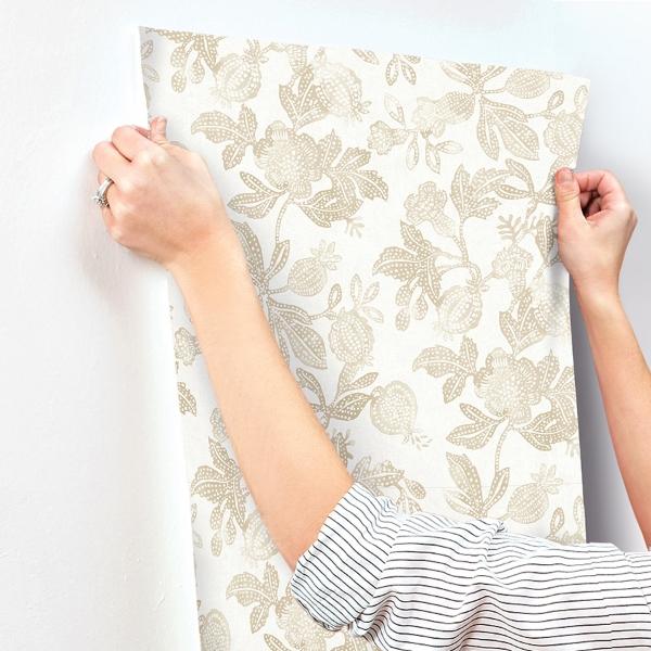 A Street Prints Beach Rose Champagne Floral Fruits Wallpaper