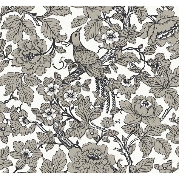 a street prints Beaufort Black Peony Chinoiserie Wallpaper