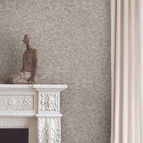 A Street Prints Belvedere Grey Faux Slate Wallpaper