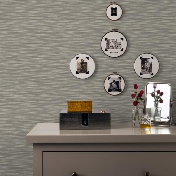 A Street Prints Benson Brown Variegated Stripe Wallpaper