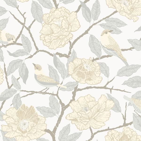 a street prints Bernadina Light Yellow Rosebush Wallpaper