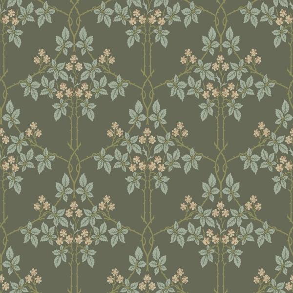 a street prints Blackberry Grey Vine Trellis Wallpaper