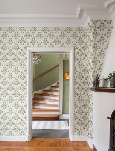 A Street Prints Blackberry Pink Vine Trellis Wallpaper