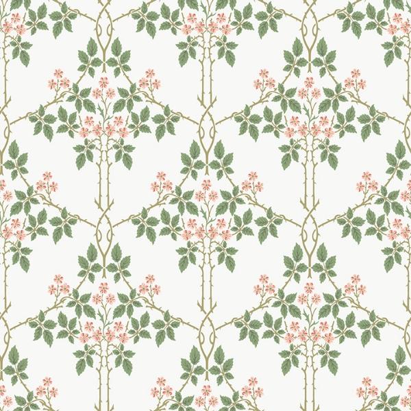 a street prints Blackberry Pink Vine Trellis Wallpaper