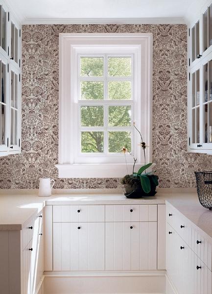 A Street Prints Blanche Plum Floral Damask Wallpaper