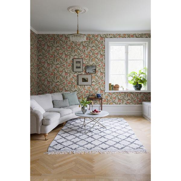 A Street Prints Bodri Dark Green Tulip Garden Wallpaper