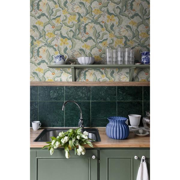 A Street Prints Bodri Yellow Tulip Garden Wallpaper