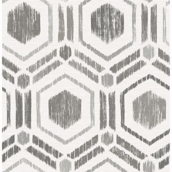 a street prints Borneo Taupe Geometric Grasscloth Wallpaper