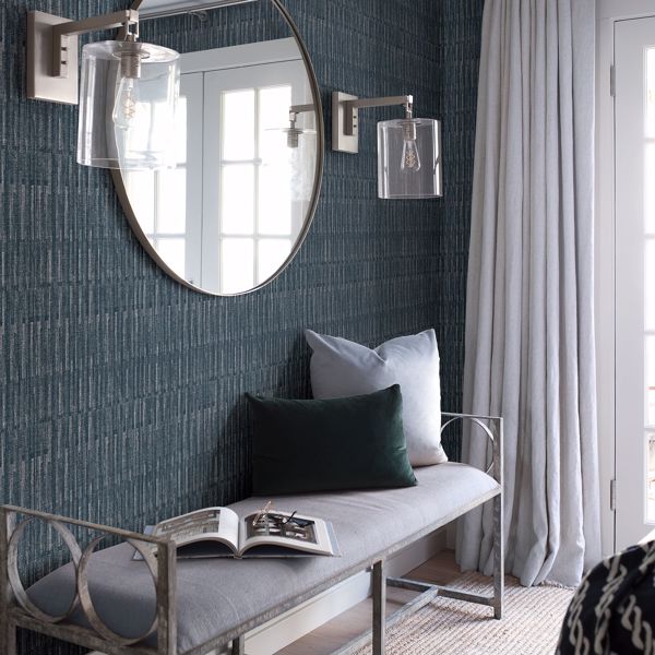 A Street Prints Brixton Indigo Texture Wallpaper- Scott Living