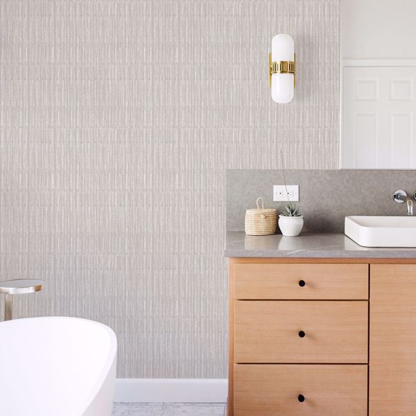 A Street Prints Brixton Light Grey Texture Wallpaper- Scott Living