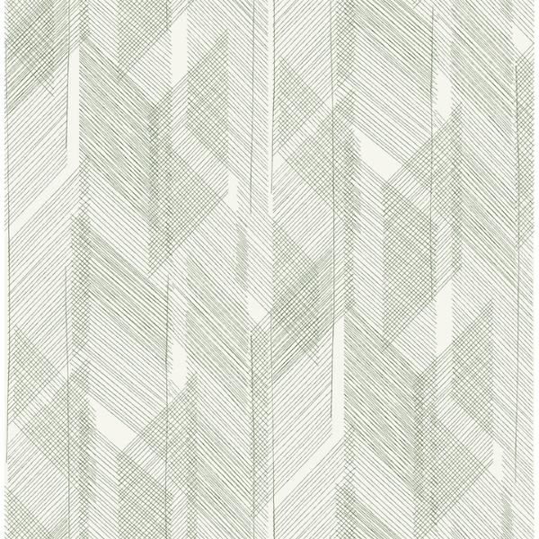 a street prints Bryant Evergreen Crosshatch Wallpaper