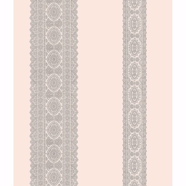 a street prints Brynn Grey Paisley Stripe Wallpaper