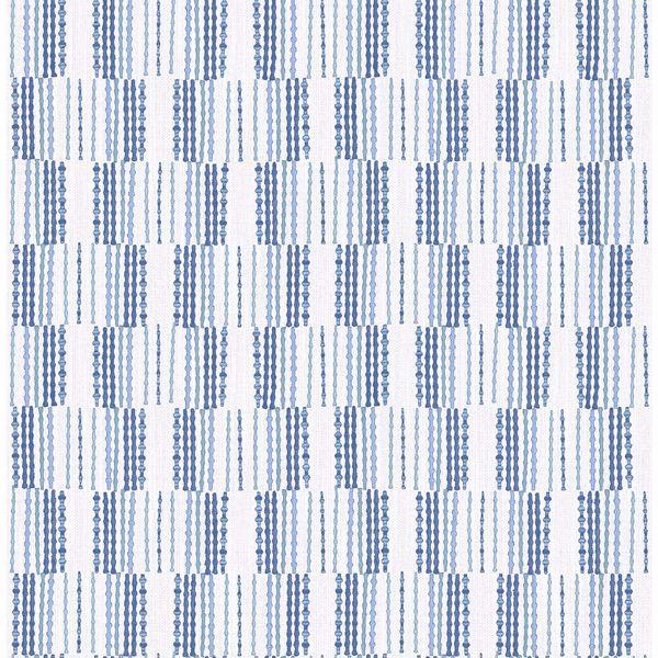 a street prints Burgen Blue Geometric Linen Wallpaper
