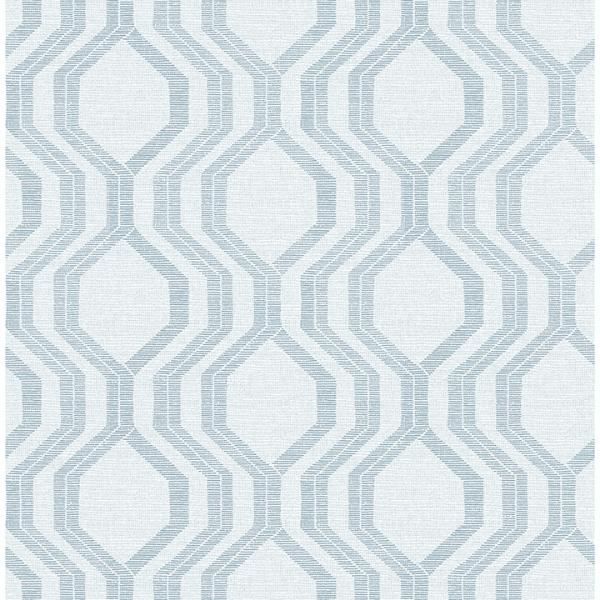 a street prints Burton Light Blue Modern Ogee Wallpaper