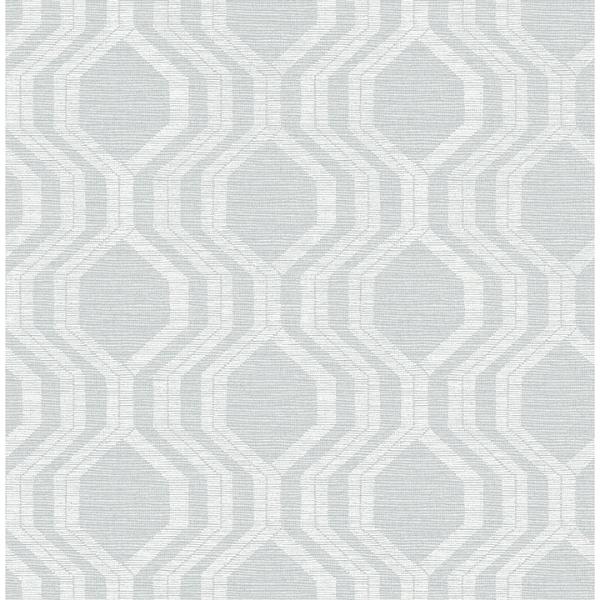 a street prints Burton Pewter Modern Ogee Wallpaper
