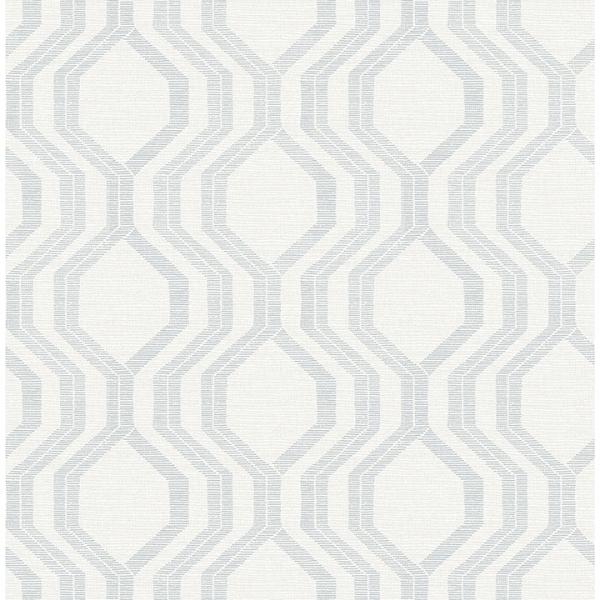 a street prints Burton Silver Modern Ogee Wallpaper