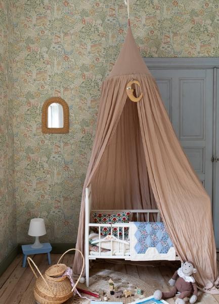 A Street Prints Bygga Bo Neutral Woodland Village Wallpaper