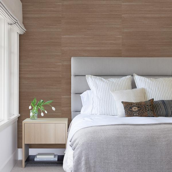 A Street Prints Caihon Rust Sisal Grasscloth Wallpaper