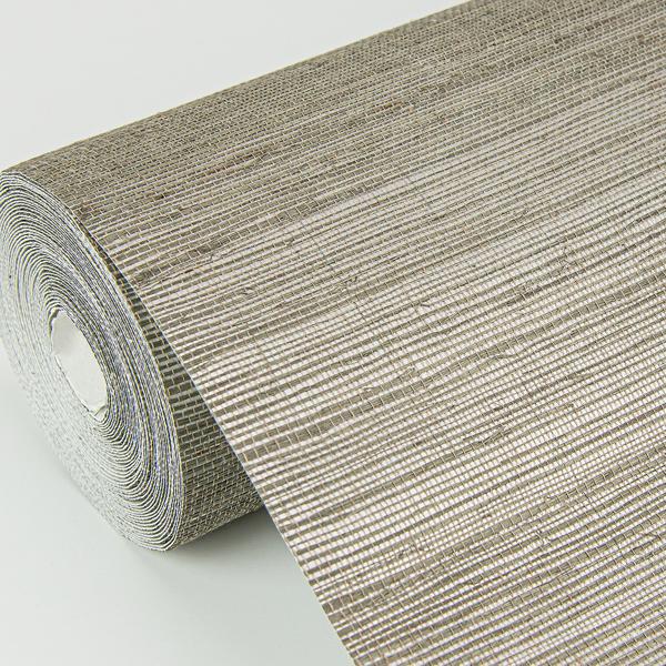 A Street Prints Caihon Silver Sisal Grasscloth Wallpaper