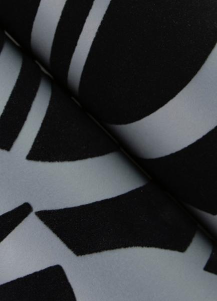 A Street Prints Carter Black Geometric Flock Wallpaper By Scott Living