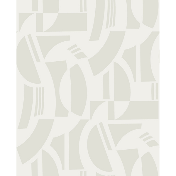 a street prints Carter Cream Geometric Flock Wallpaper by Scott Living