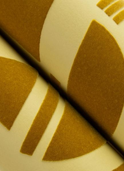 A Street Prints Carter Gold Geometric Flock Wallpaper By Scott Living