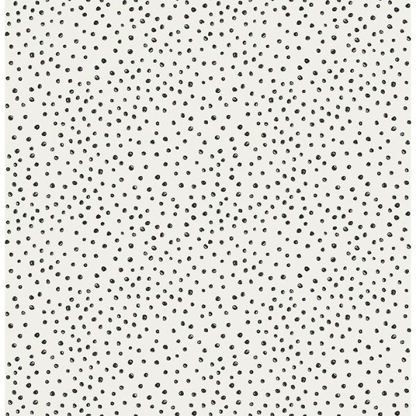 a street prints Cassie Black Petite Polka Wallpaper