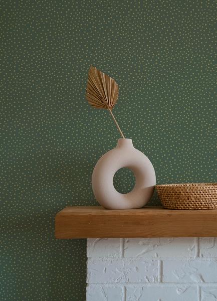 A Street Prints Cassie Green Petite Polka Wallpaper