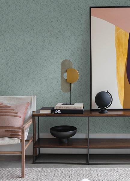 A Street Prints Cassie Light Blue Petite Polka Wallpaper