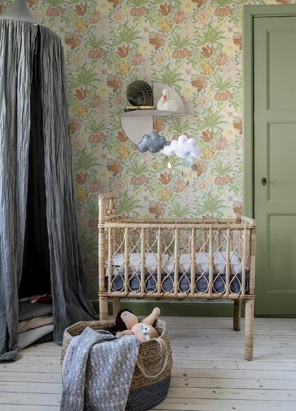 A Street Prints Cecilia Chartreuse Tulip And Daffodil Wallpaper