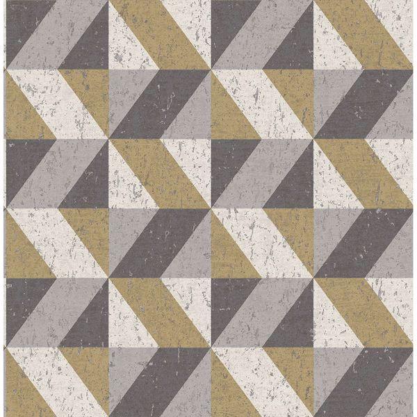 a street prints Cerium Metallic Concrete Geometric Wallpaper