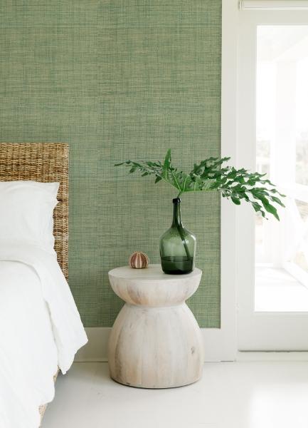A Street Prints Cheng Jade Woven Grasscloth Wallpaper
