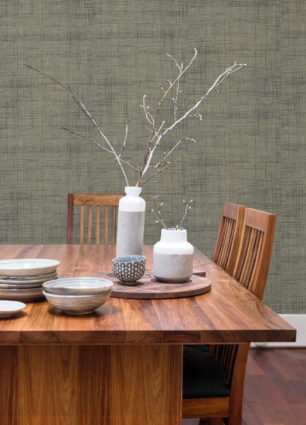A Street Prints Cheng Light Grey Woven Grasscloth Wallpaper