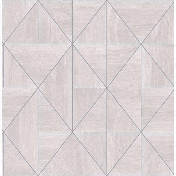 a street prints Cheverny Light Grey Geometric Wood Wallpaper