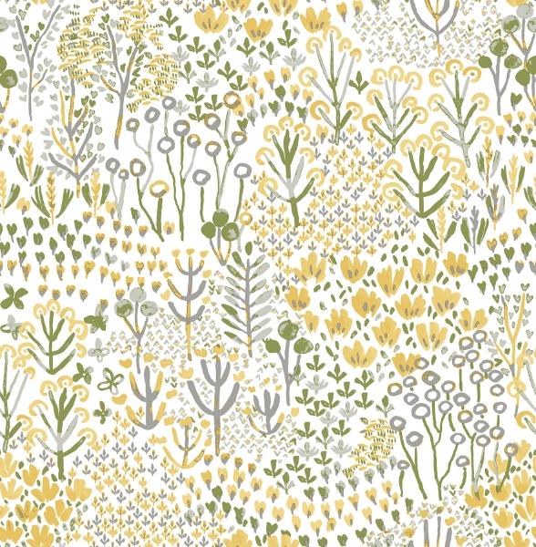 a street prints Chilton Yellow Wildflowers Wallpaper