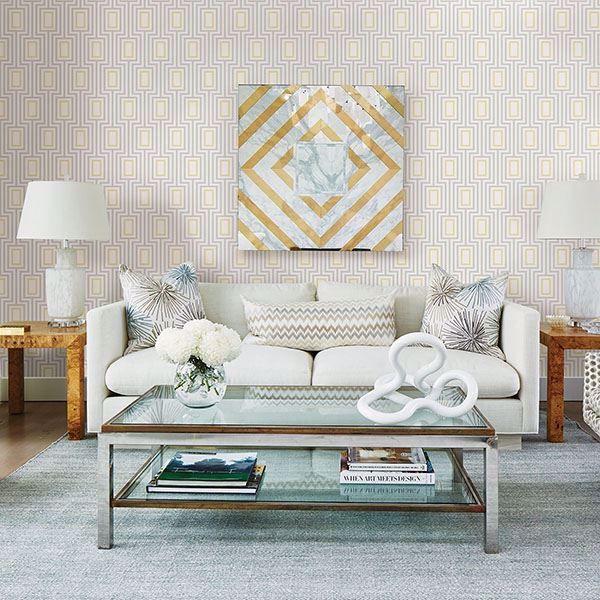A Street Prints Citrine Metro Mod Wallpaper By Sarah Richardson