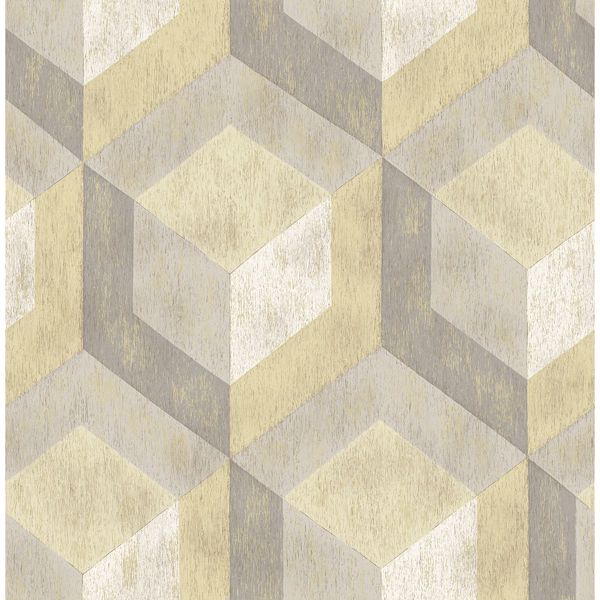 a street prints Clarabelle Beige Rustic Wood Tile Wallpaper