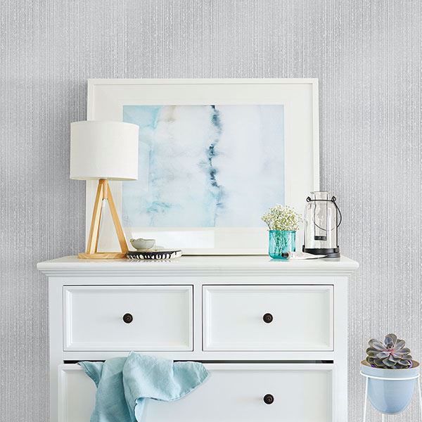 A Street Prints Comares Grey Stripe Texture Wallpaper