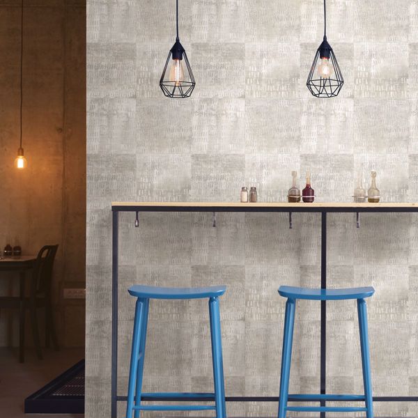 A Street Prints Conundrum Silver Faux Metal Wallpaper