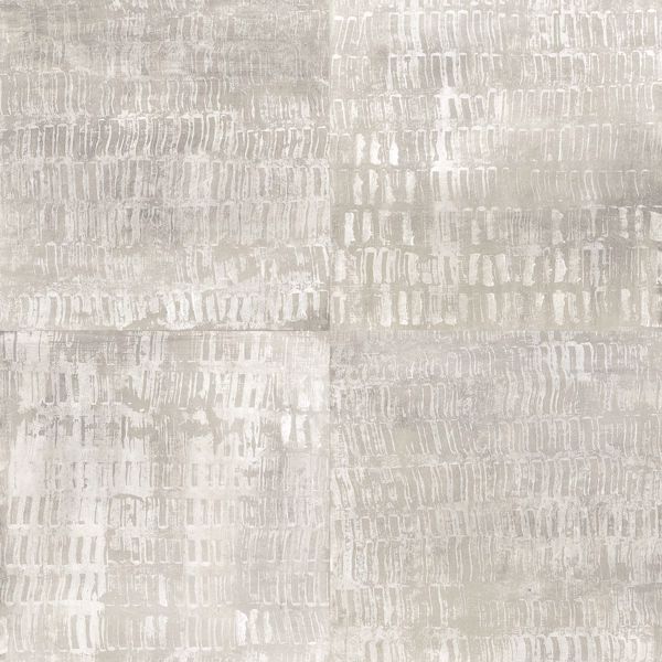 a street prints Conundrum Silver Faux Metal Wallpaper