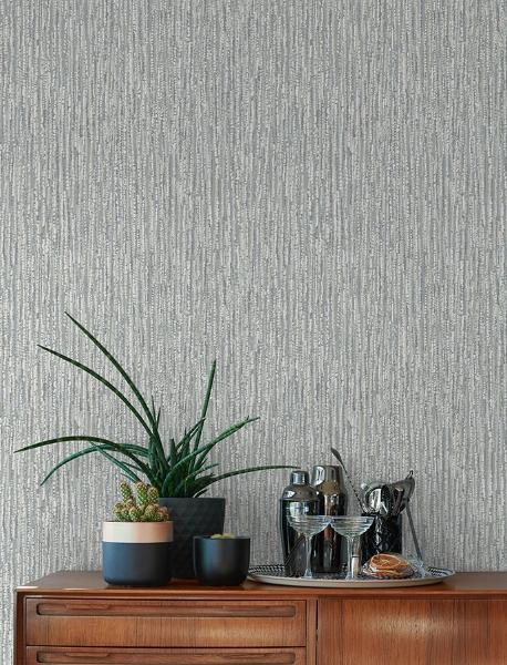 A Street Prints Corliss Grey Beaded Strands Wallpaper